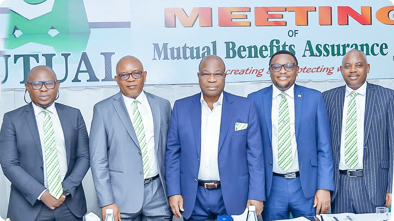 Leadership group at event stage