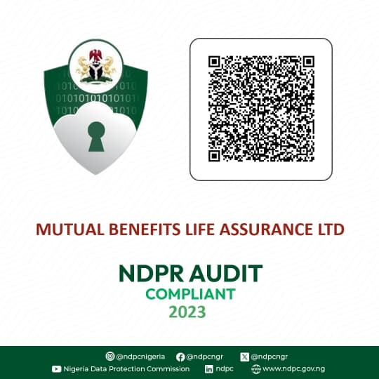 NDPR Audit Compliant certificate 2023 - Mutual Benefits Life Assurance LTD