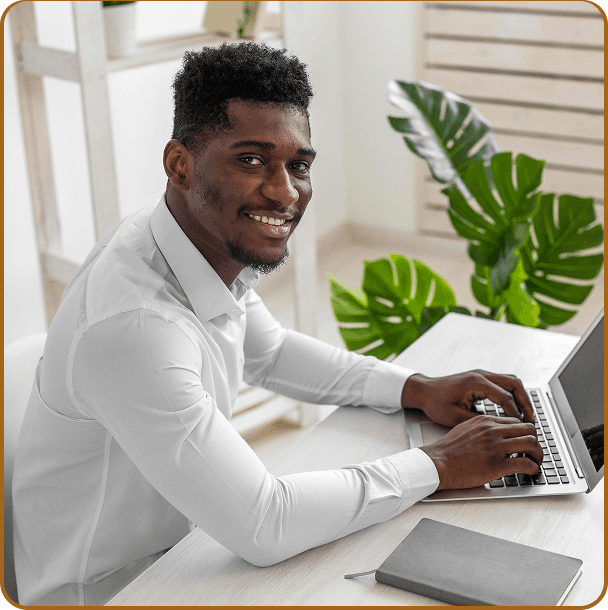 Man holding an ATM Card